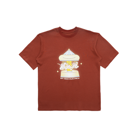 Dmeow-Go-Round Tee • Red