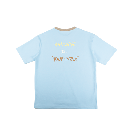 BIY Paneled Tee • Blue