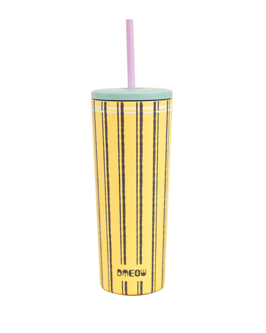 D • Zone Sense Straw Yellow in Wonderama Sage Lavender Lid - 22oz/ 650ml