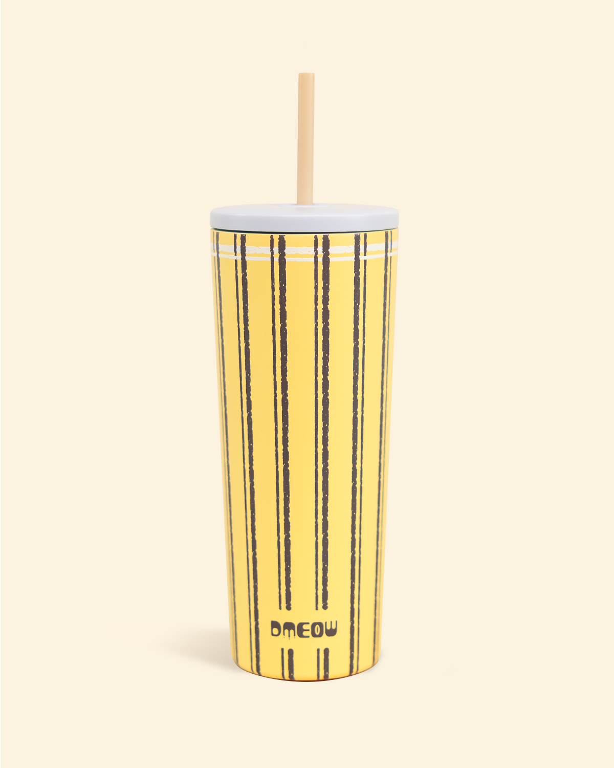 D • Zone Sense Straw Yellow in Wonderama Peri Peach Lid - 22oz/ 650ml