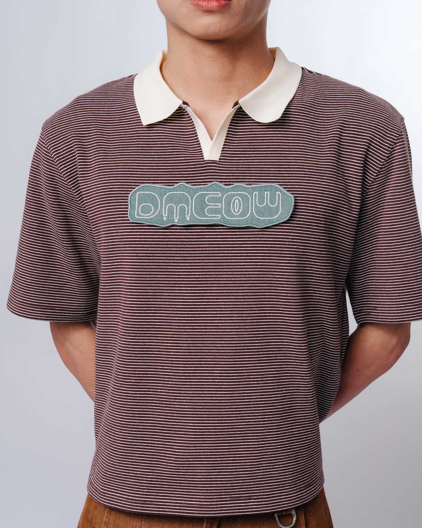 Striped Polo Tee • Choco