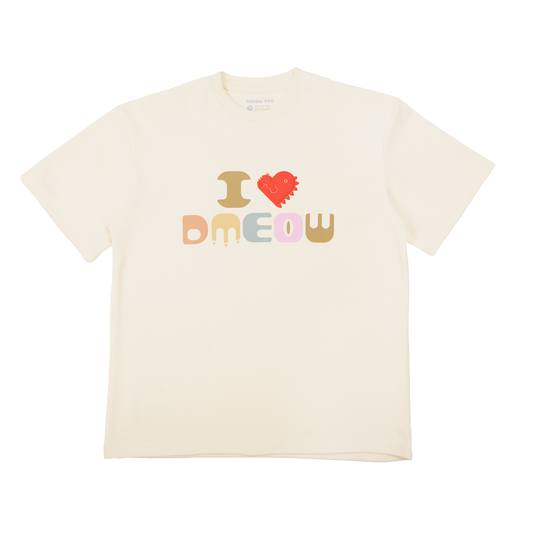 I LOVE DMEOW TEE • CREAM