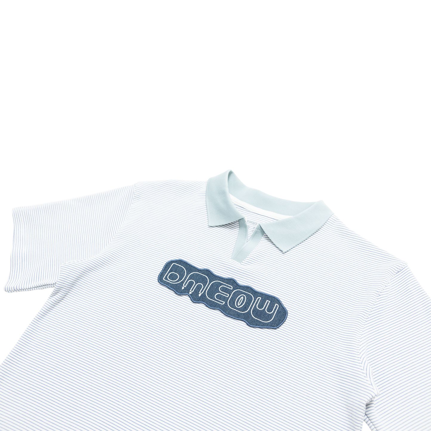 Striped Polo Tee • Blue