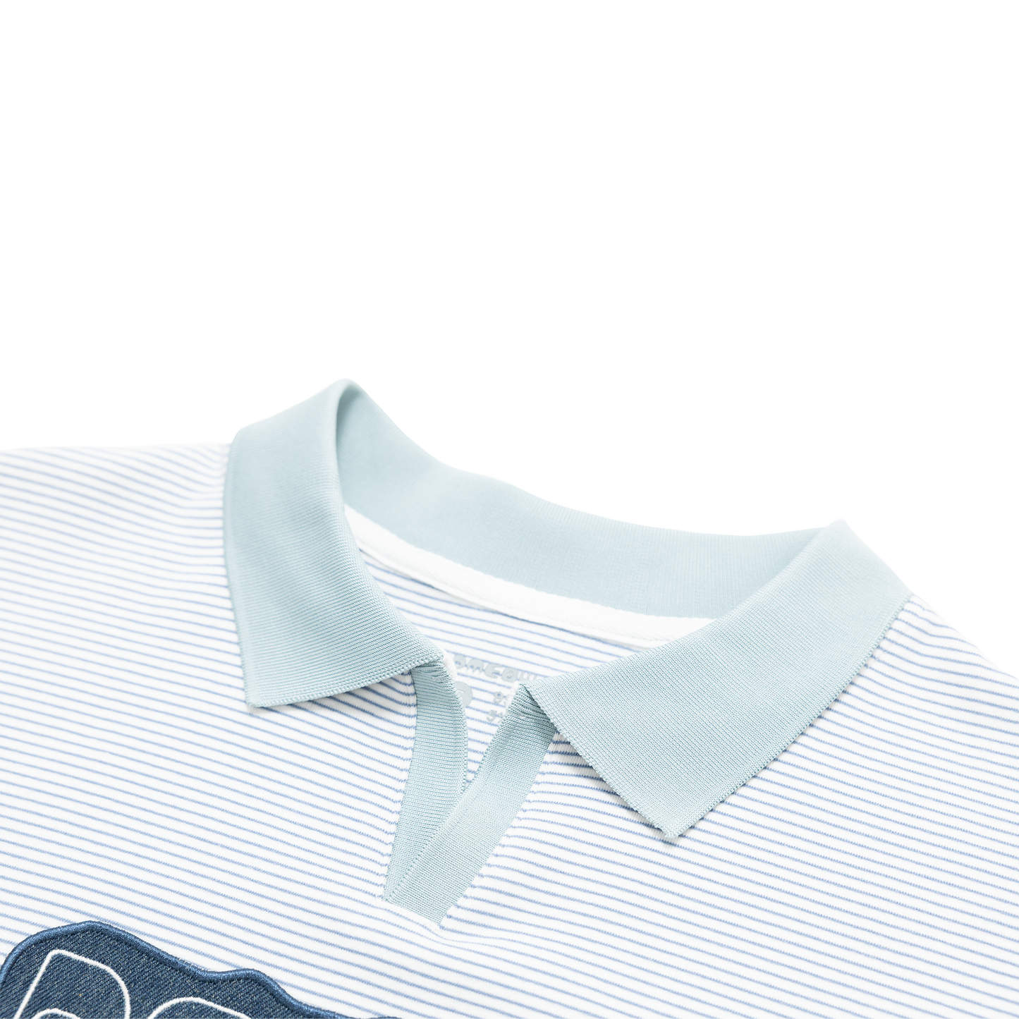 Striped Polo Tee • Blue