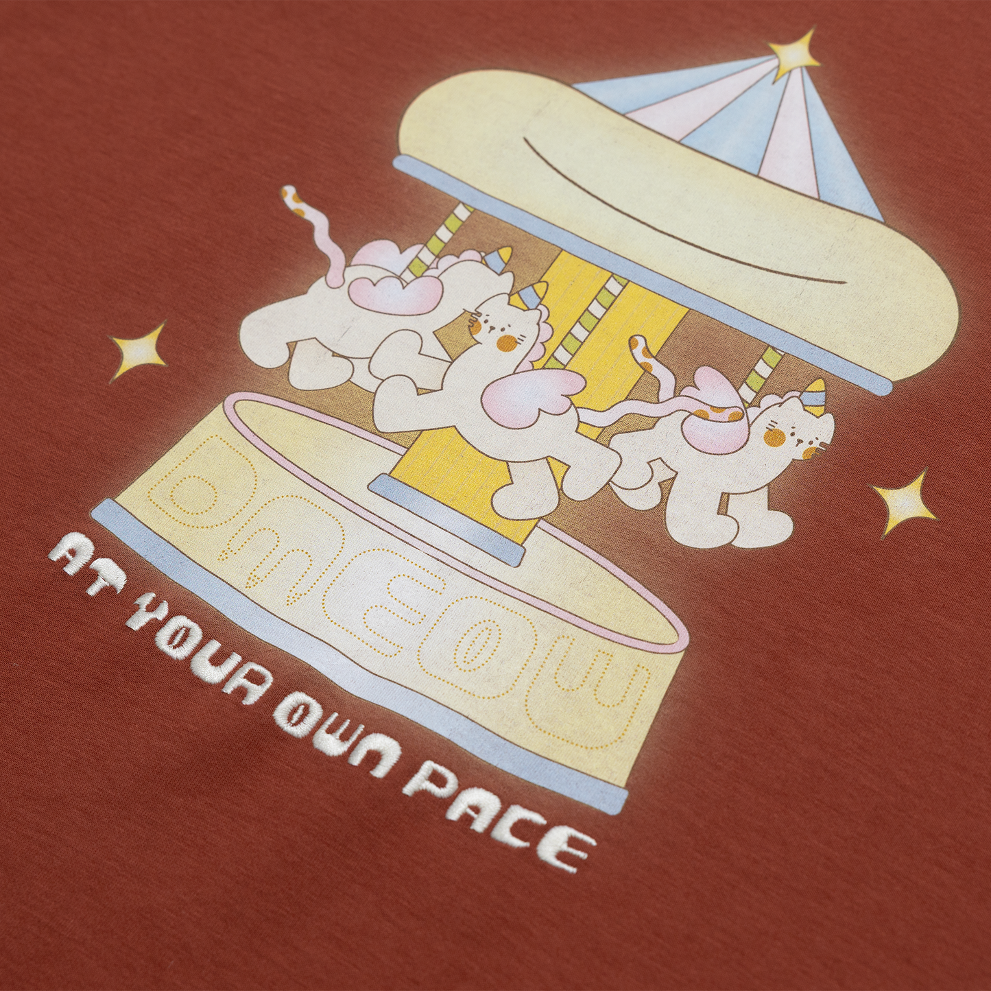 Dmeow-Go-Round Tee • Red - Kids