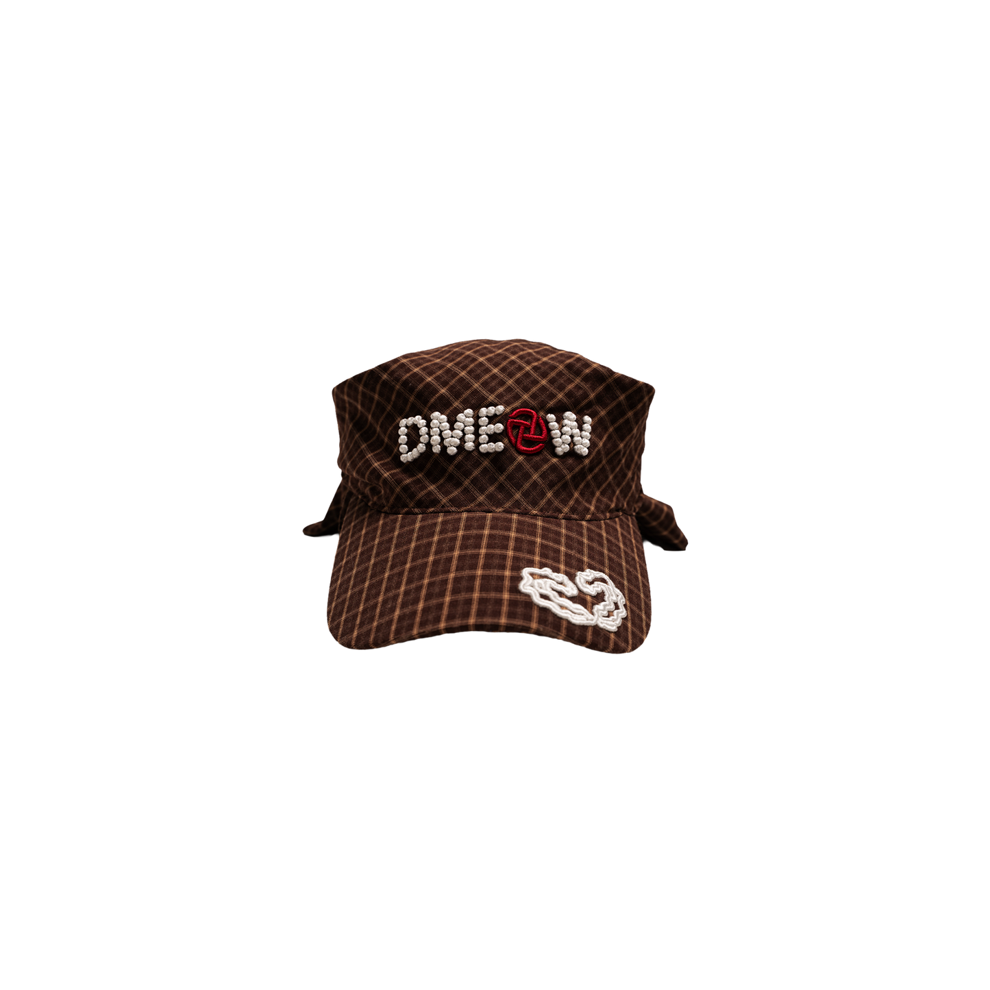 STUDDED LOGO CAP Brown