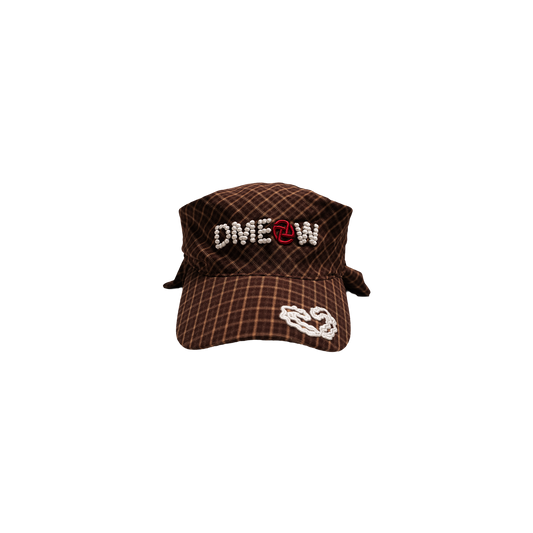 STUDDED LOGO CAP Brown