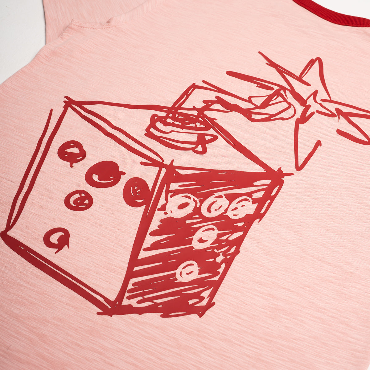 SCRIBBLE LOGO TEE Red