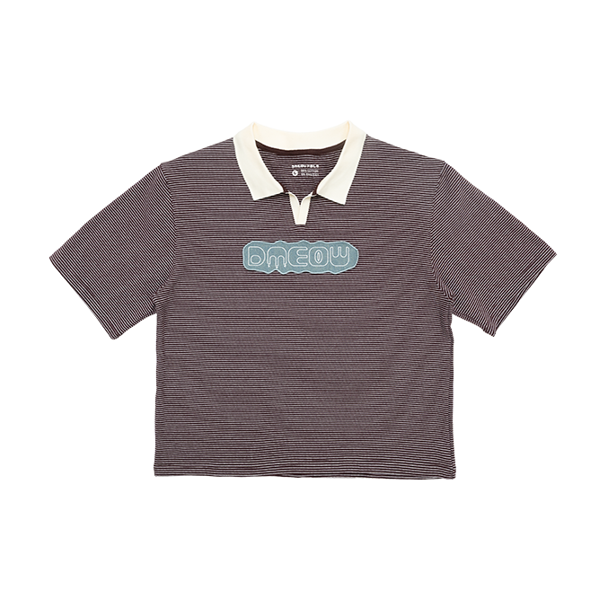 Striped Polo Tee • Choco