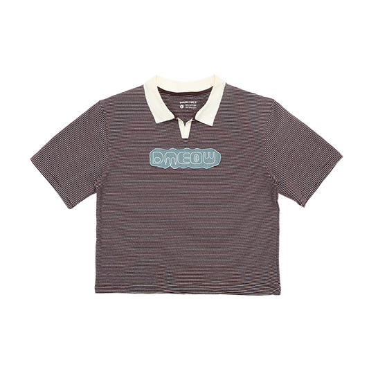 Striped Polo Tee • Choco