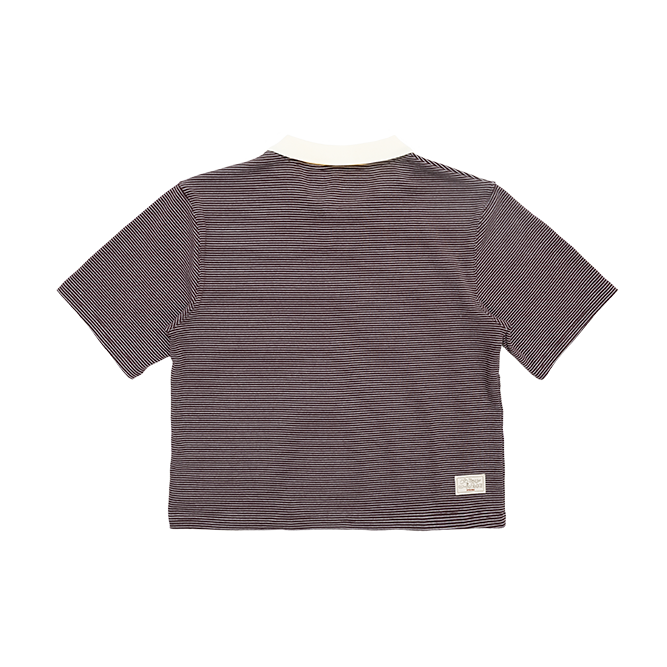 Striped Polo Tee • Choco