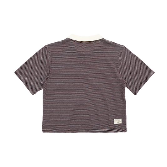 Striped Polo Tee • Choco