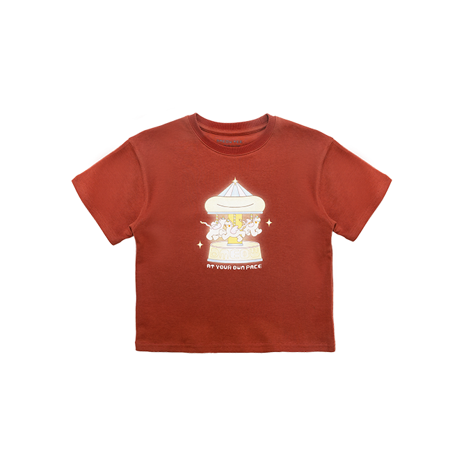 Dmeow-Go-Round Tee • Red - Kids