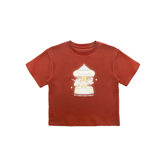 Dmeow-Go-Round Tee • Red - Kids