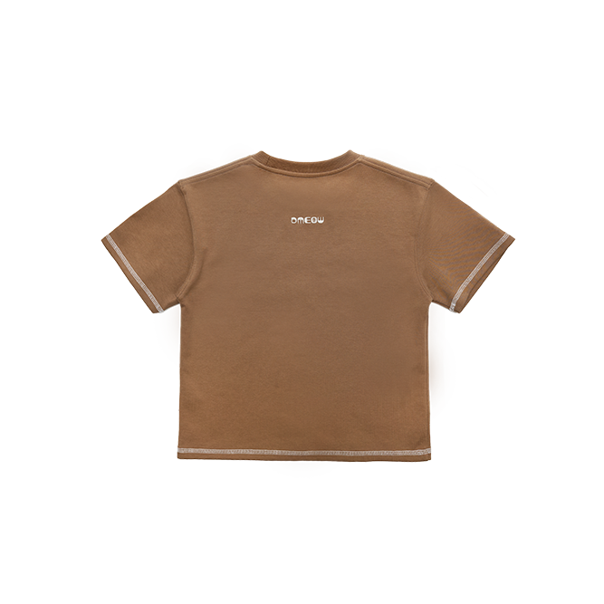 Dmeow At Your Own Pace Tee • Brown - Kids