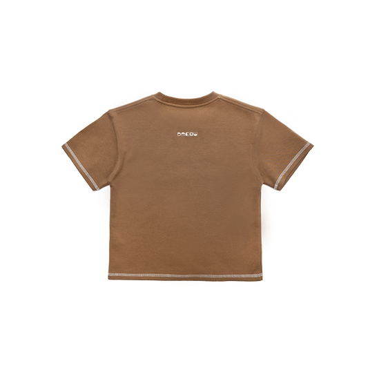 Dmeow At Your Own Pace Tee • Brown - Kids
