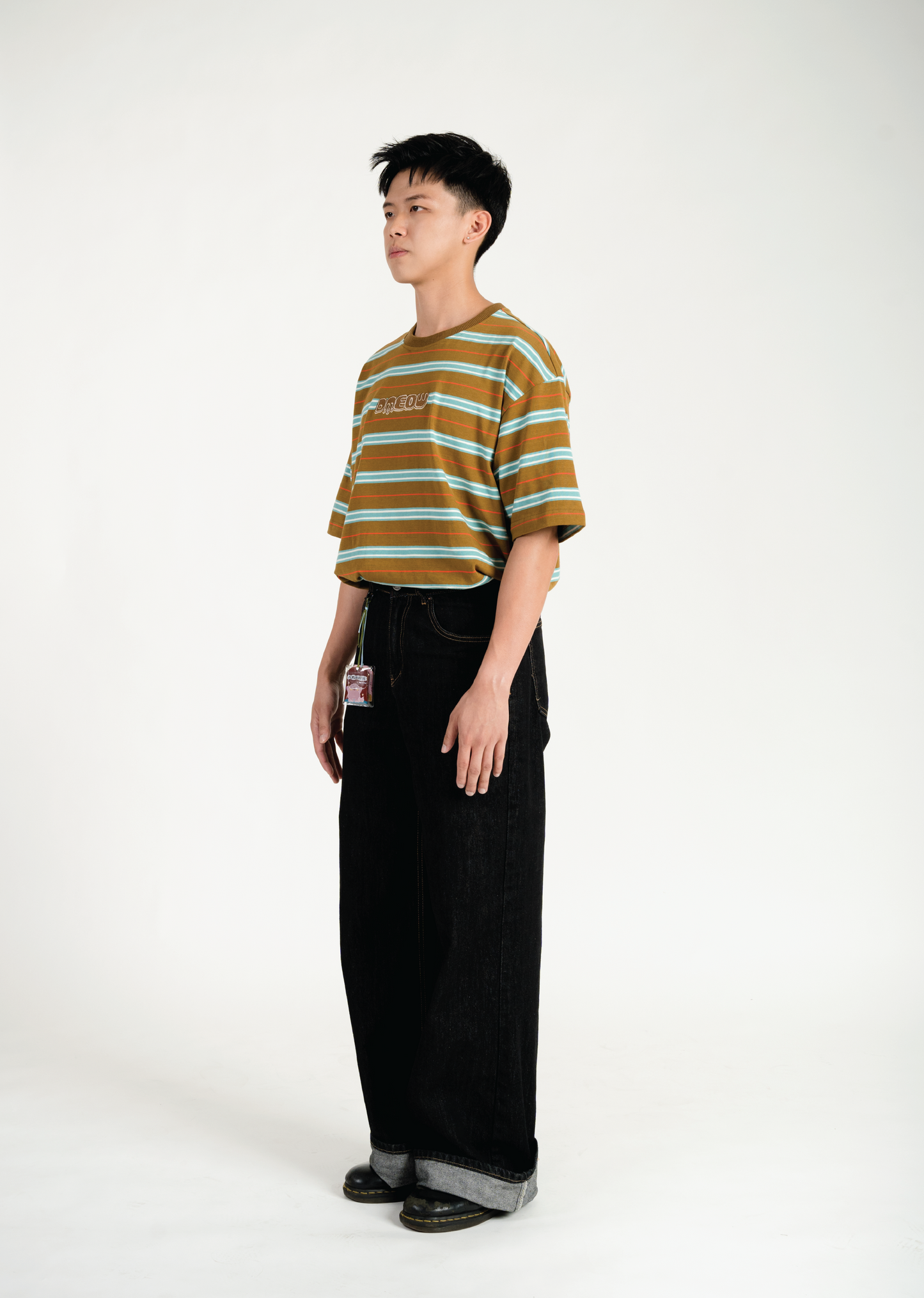 Basic Striped Tee • Pandan Peanut Butter