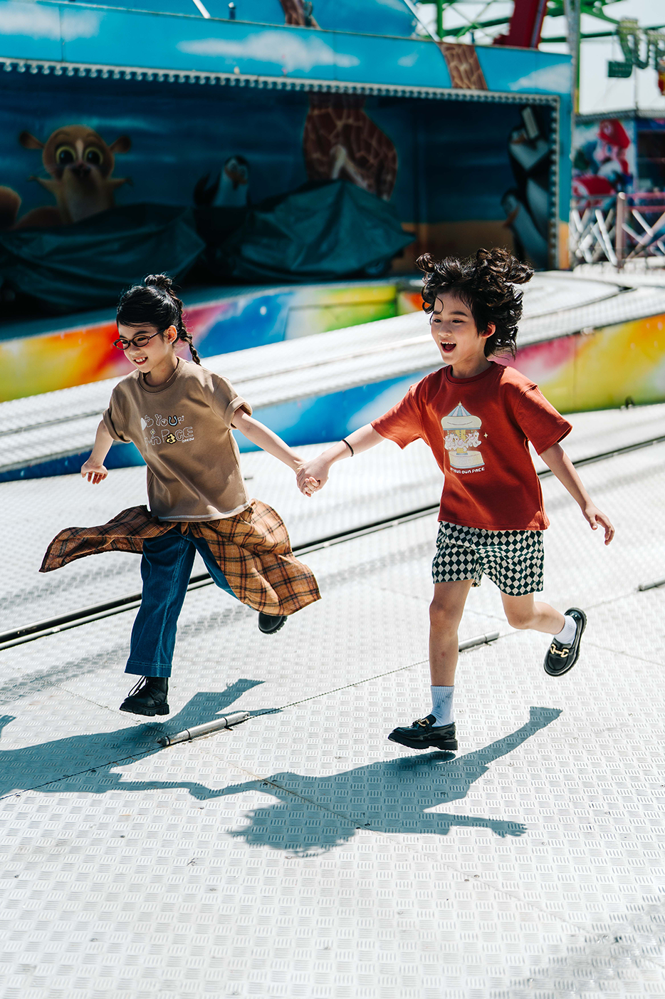 Dmeow At Your Own Pace Tee • Brown - Kids