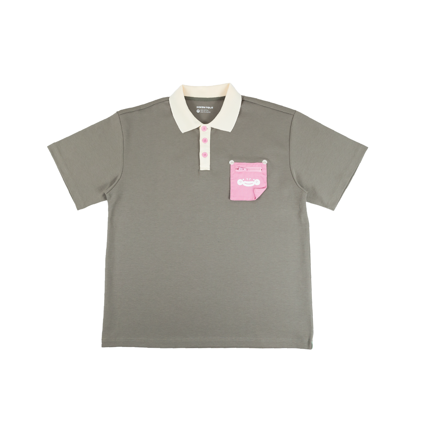 Pocket Polo Tee • Grey