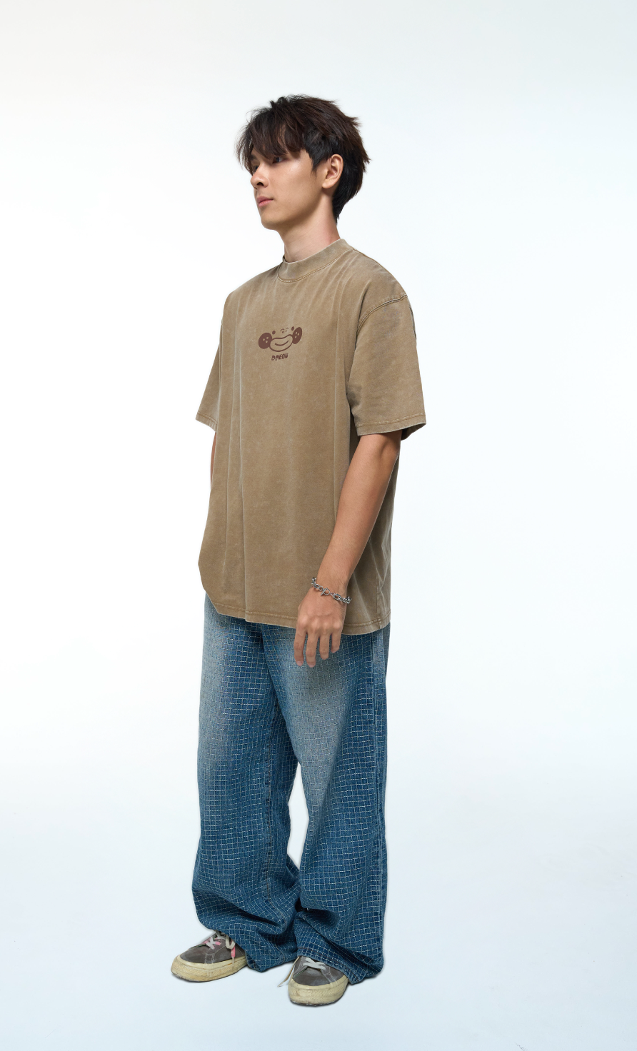 Stoned Wash Tee • Brown