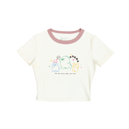 Bestie Doodle Baby Tee 💗 • Cream