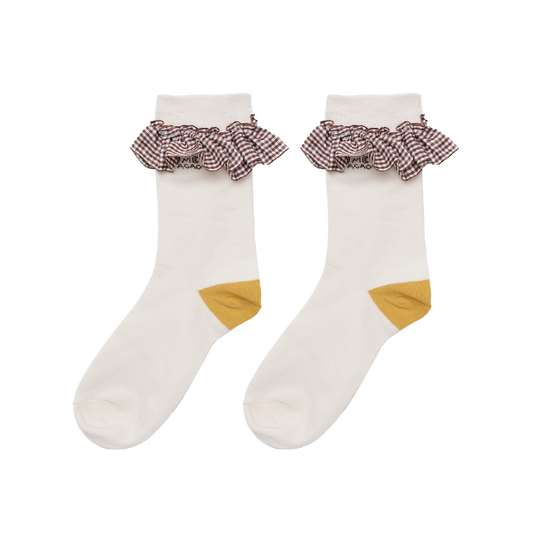 Pleated Skirt Socks • Beige