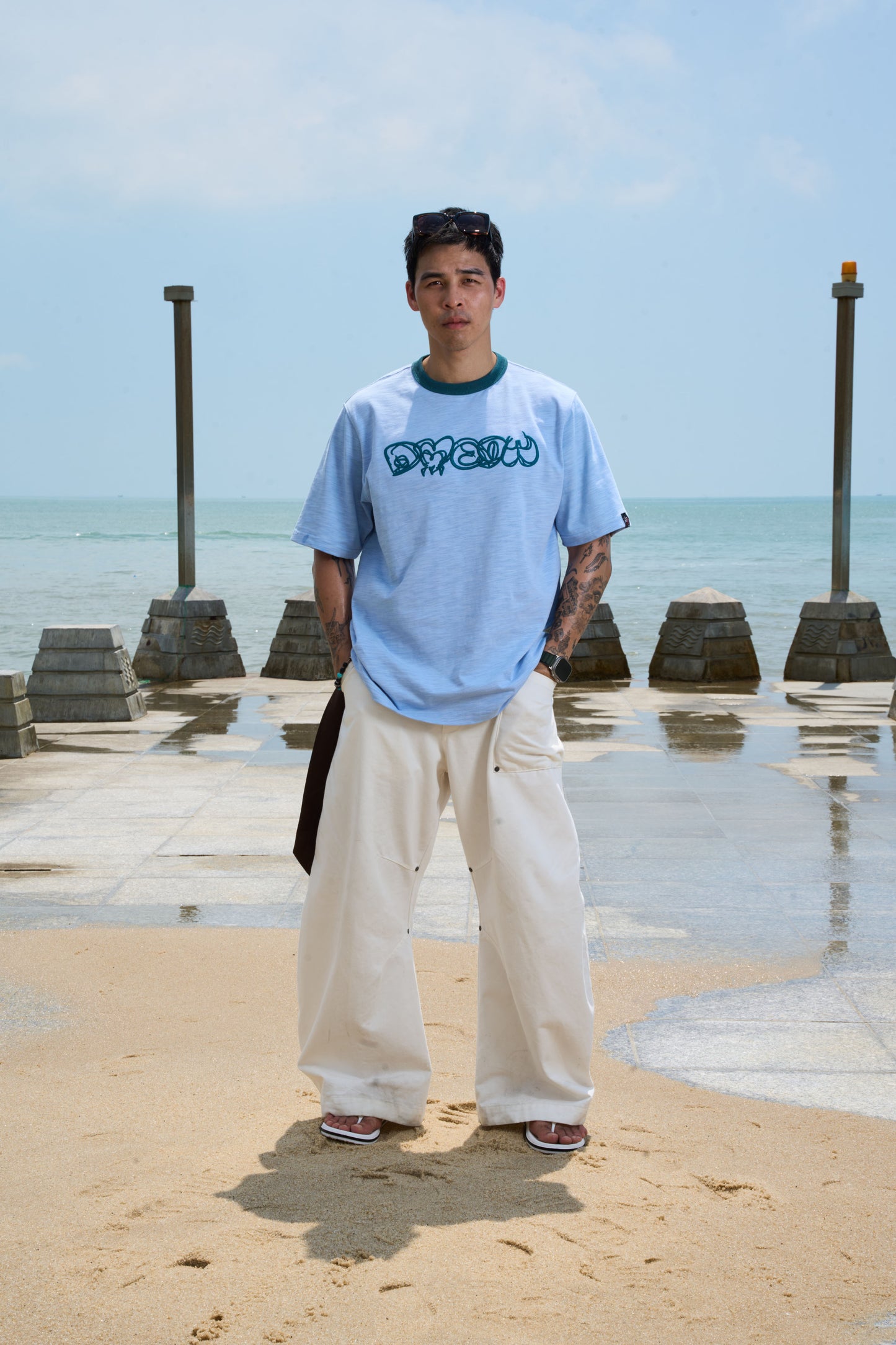 SCRIBBLE LOGO TEE Blue