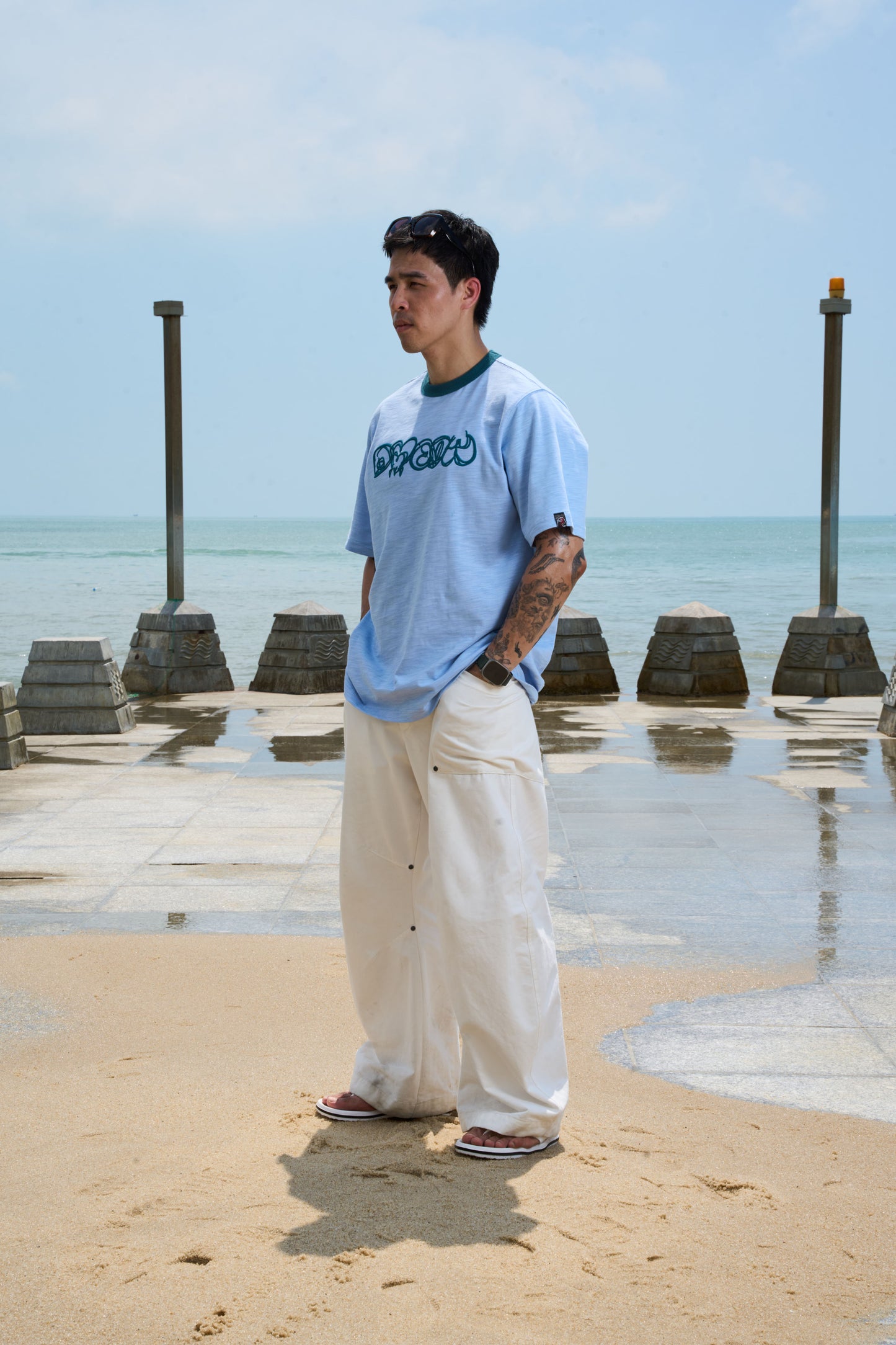 SCRIBBLE LOGO TEE Blue
