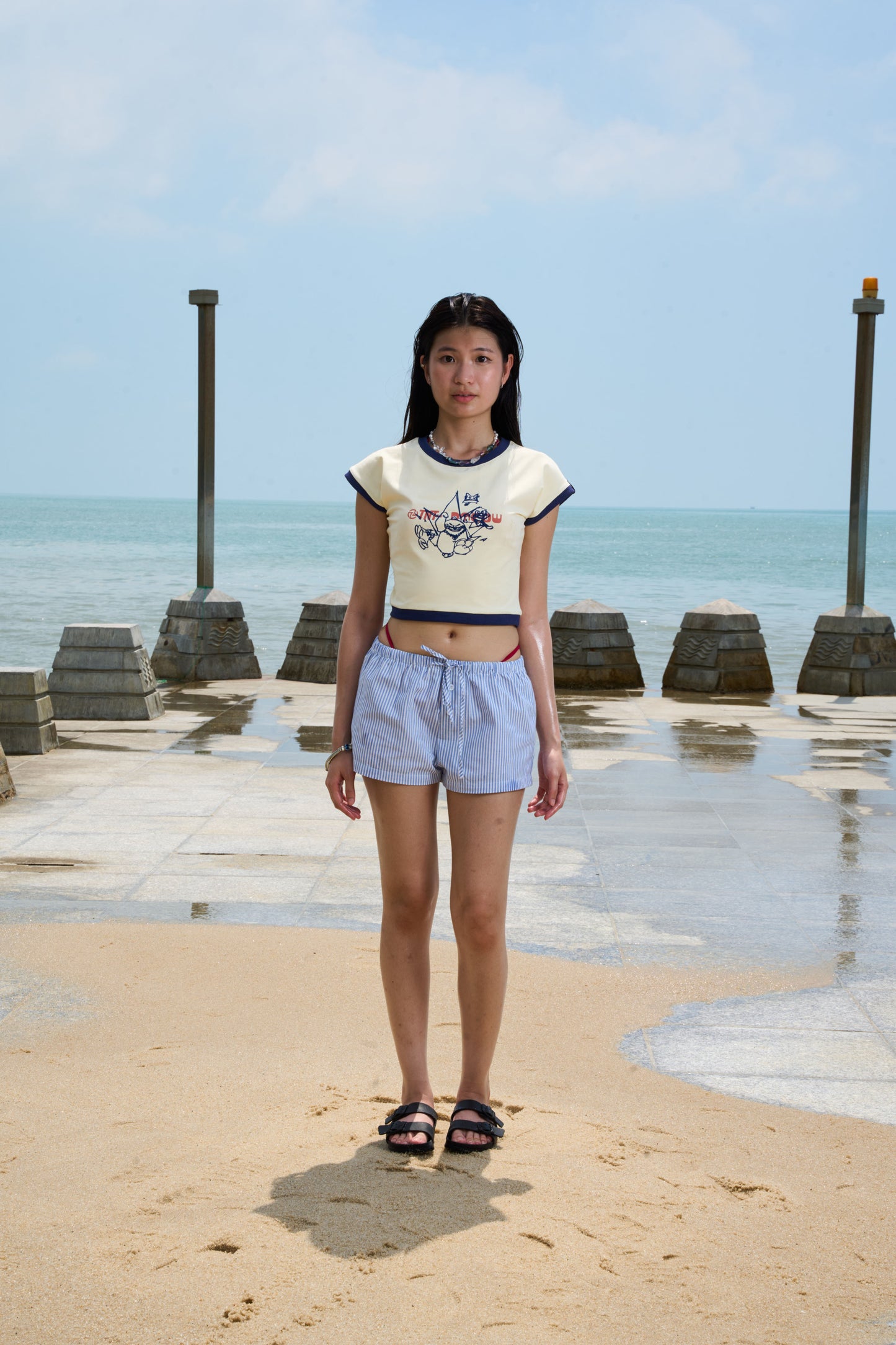 INFAMOUS BOXY TEE Beige