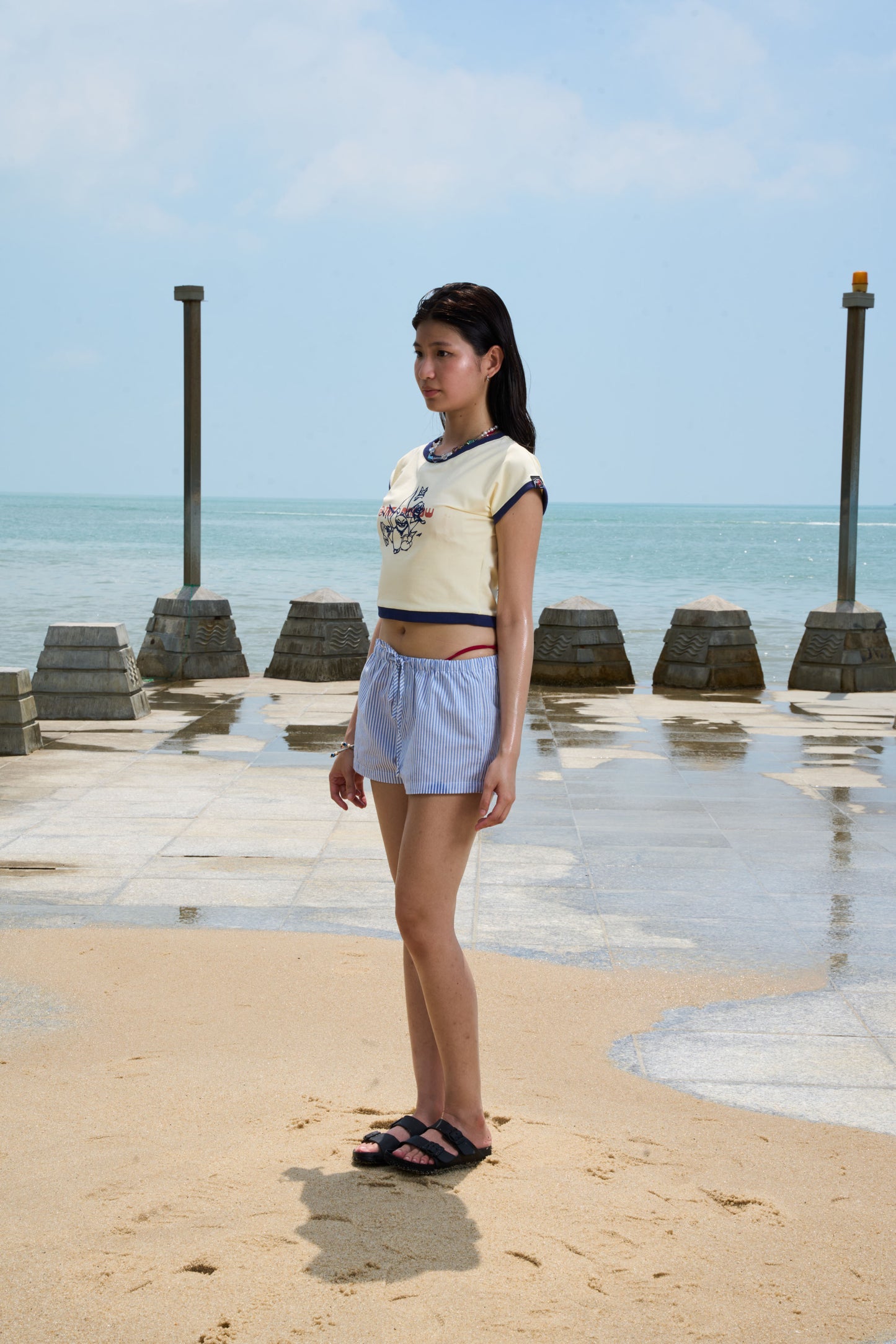 INFAMOUS BOXY TEE Beige