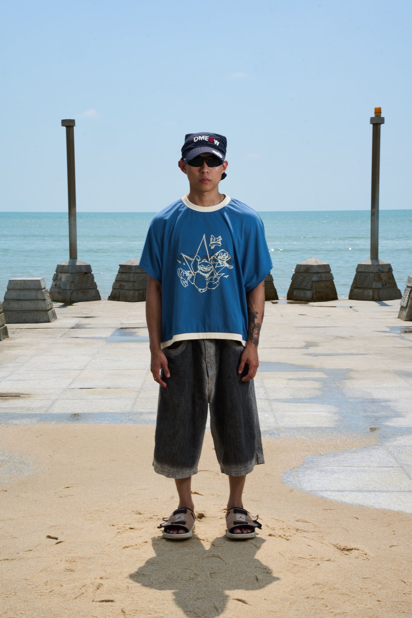 INFAMOUS BOXY TEE Blue