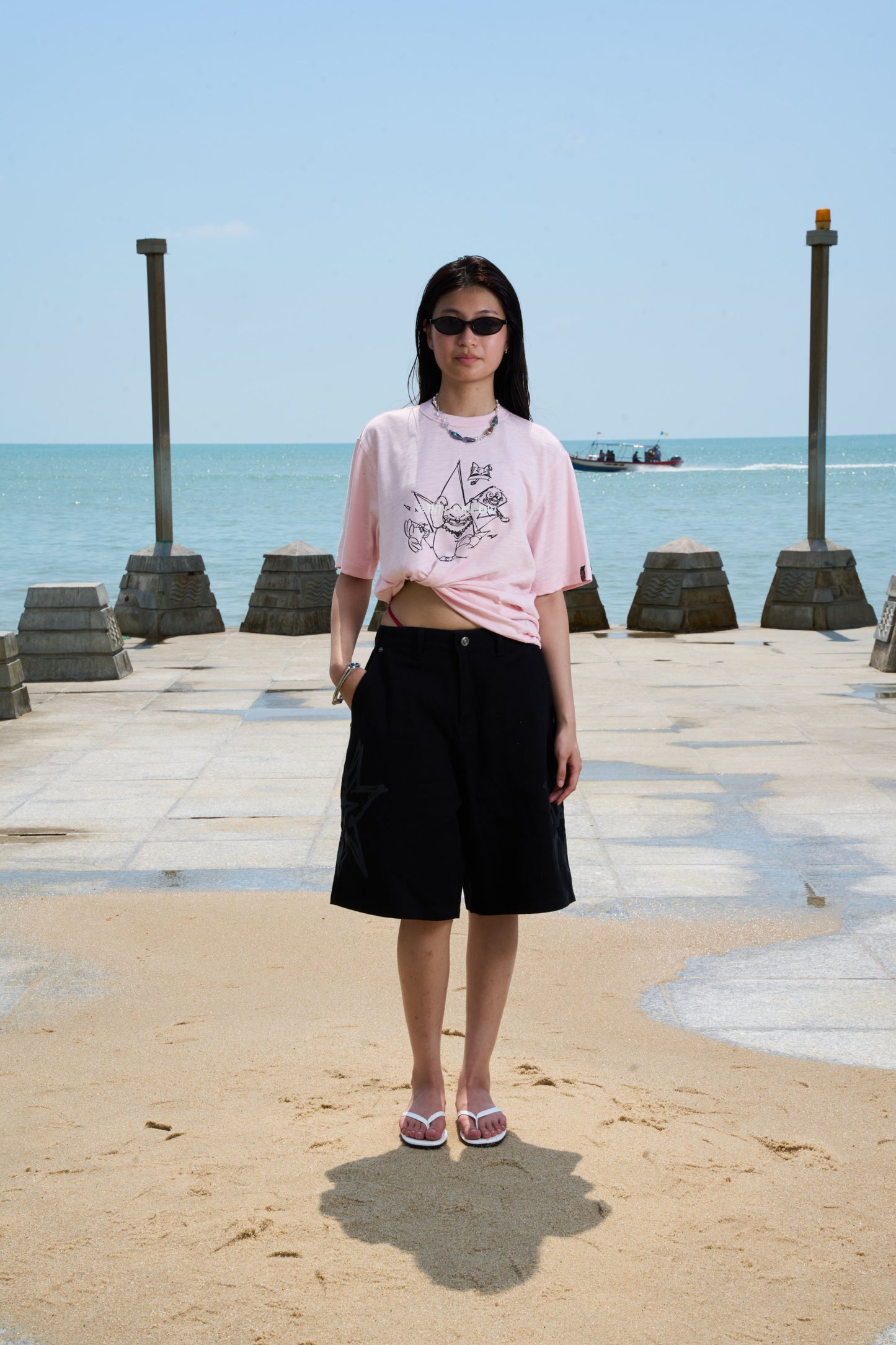 INFAMOUS LOGO TEE Pink